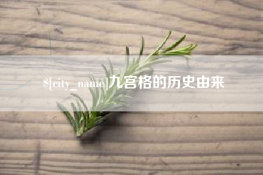 玉溪九宫格的历史由来