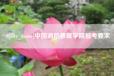 玉溪中国消防救援学院报考要求