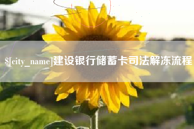 玉溪建设银行储蓄卡司法解冻流程