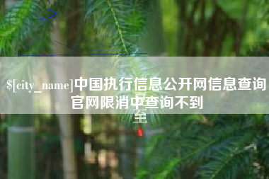 玉溪中国执行信息公开网信息查询官网限消中查询不到