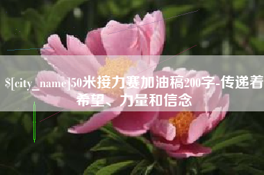 玉溪50米接力赛加油稿200字-传递着希望、力量和信念