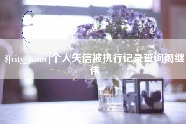 玉溪个人失信被执行记录查询阚继伟
