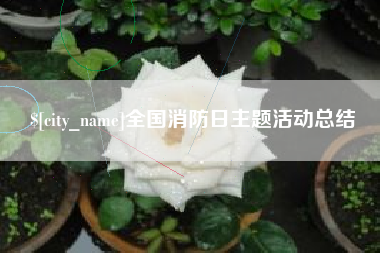 玉溪全国消防日主题活动总结