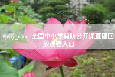 玉溪全国中小学消防公开课直播回放观看入口