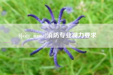 玉溪消防专业视力要求
