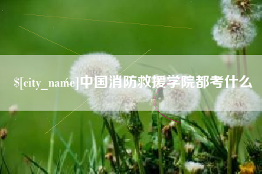 玉溪中国消防救援学院都考什么