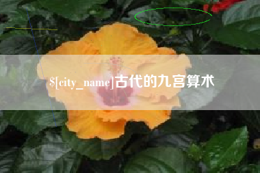 玉溪古代的九宫算术