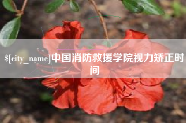 玉溪中国消防救援学院视力矫正时间