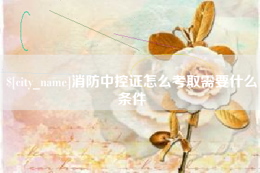 玉溪消防中控证怎么考取需要什么条件
