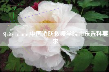 玉溪中国消防救援学院山东选科要求