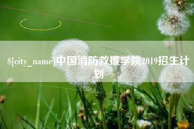 玉溪中国消防救援学院2019招生计划