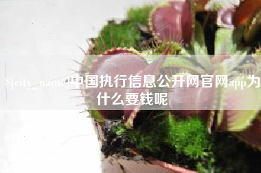玉溪中国执行信息公开网官网app为什么要钱呢
